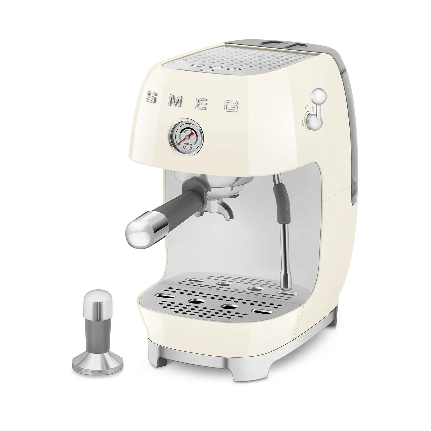 Smeg 50's style halvautomatisk espressomaskin ECF03, Cream Smeg