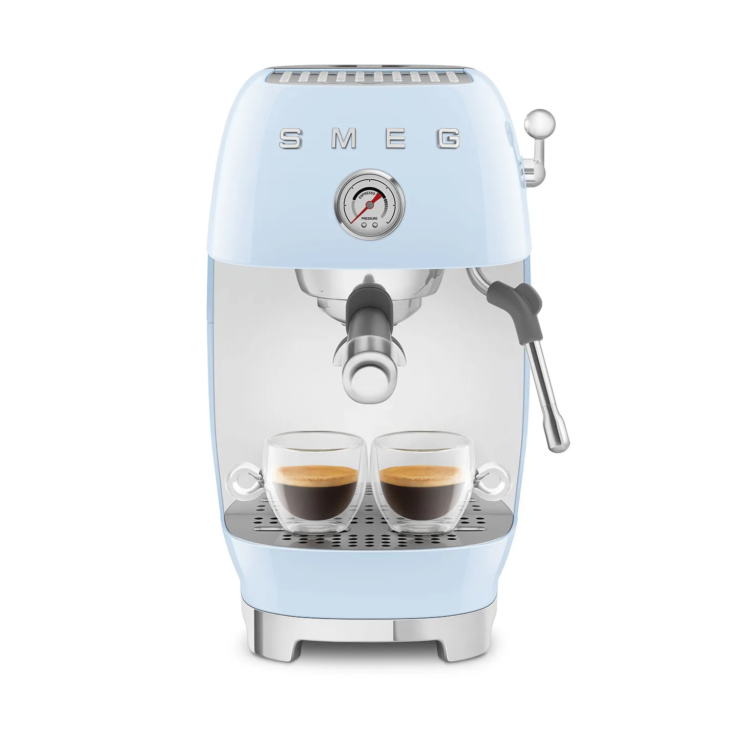 Smeg 50's style halvautomatisk espressomaskin ECF03, Pastel blue Smeg