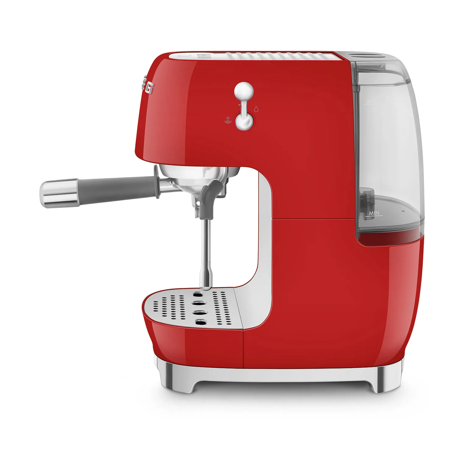 Smeg 50's style halvautomatisk espressomaskin ECF03, Red Smeg