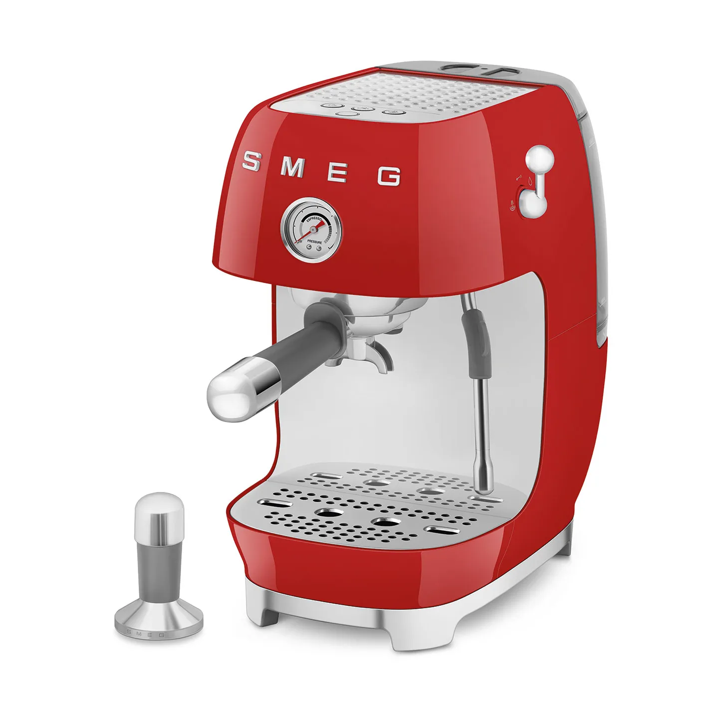 Smeg 50's style halvautomatisk espressomaskin ECF03, Red Smeg