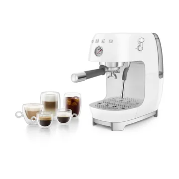 Smeg 50's style halvautomatisk espressomaskin ECF03 - White - Smeg