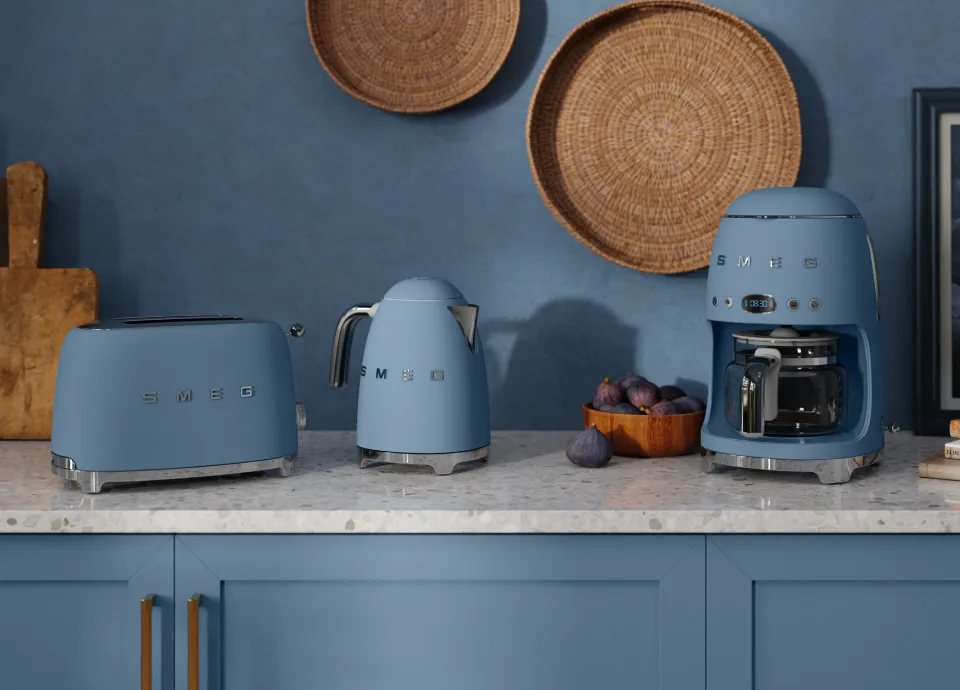 Smeg 50's Style kaffetrakter, Matt storm blue Smeg