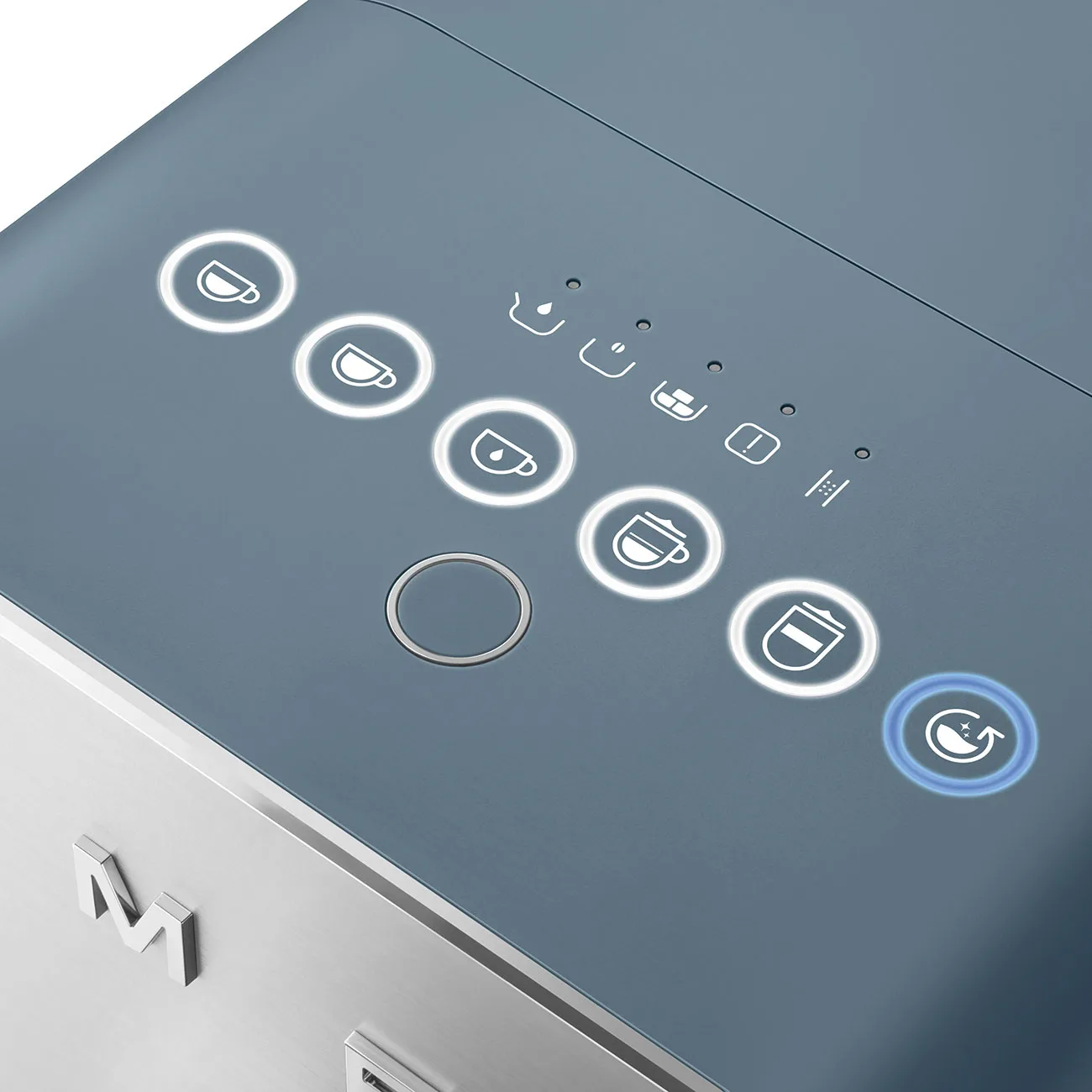 Smeg helautomatisk kaffemaskin med beholder, Storm Blue Smeg