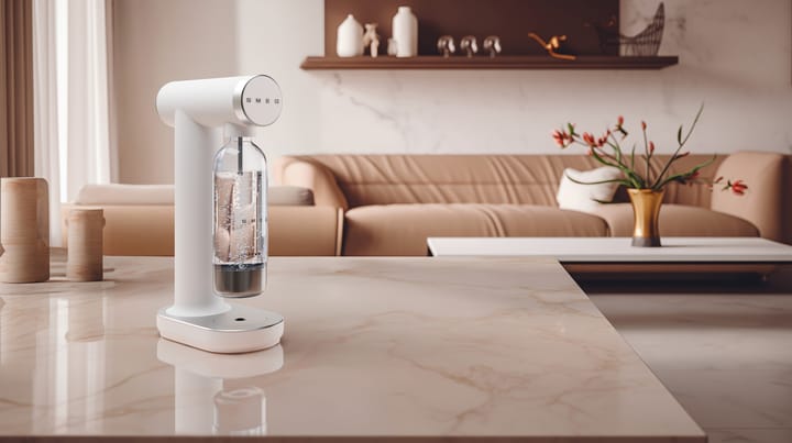 Smeg Sodamaker kullsyremaskin, Matt hvit Smeg