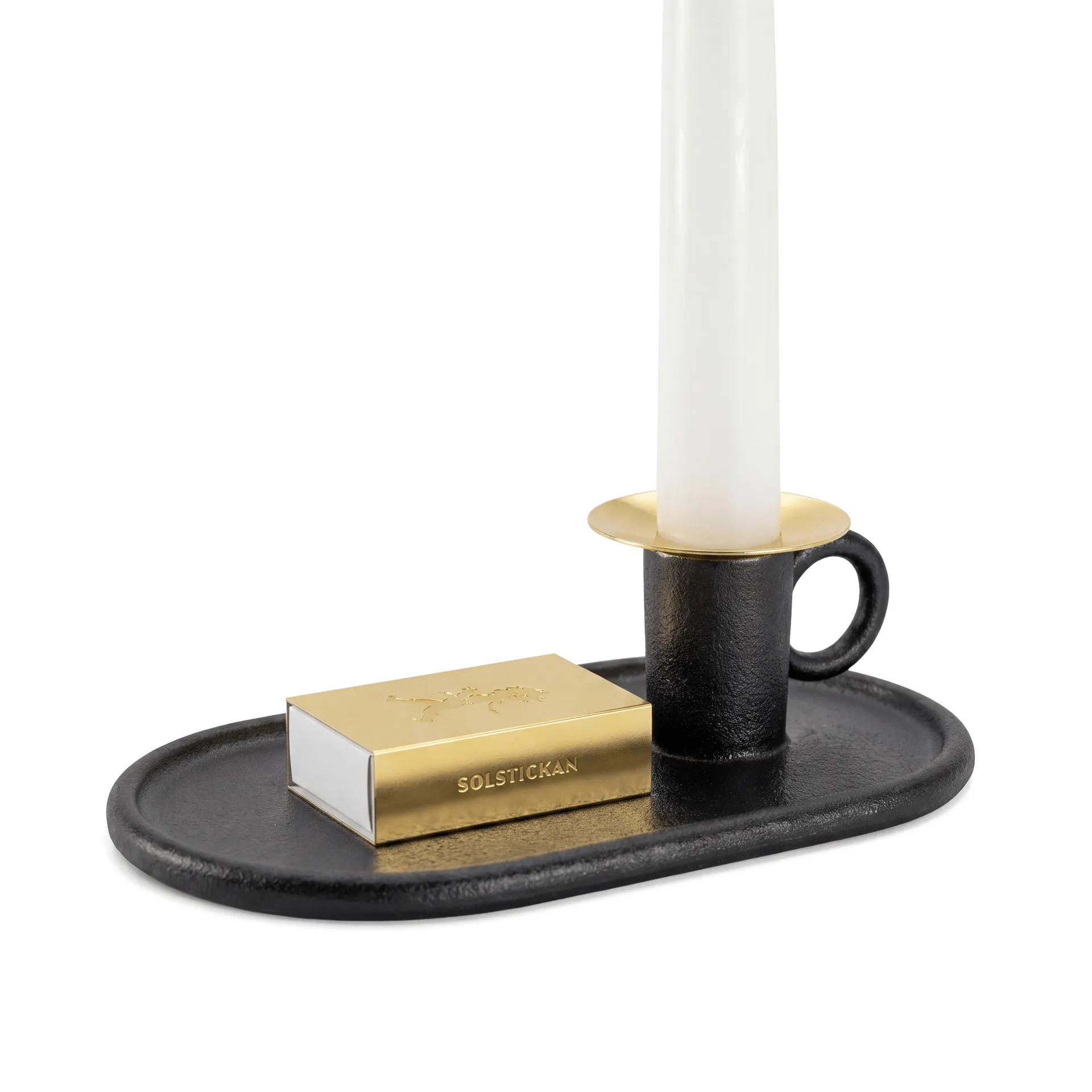 Solstickan Design Kammakarlysestake med fyrstikketui Svart