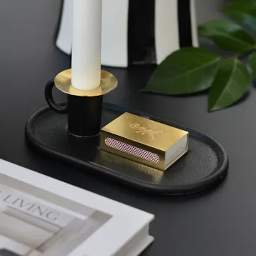 Kammakarlysestake med fyrstikketui - Svart - Solstickan Design