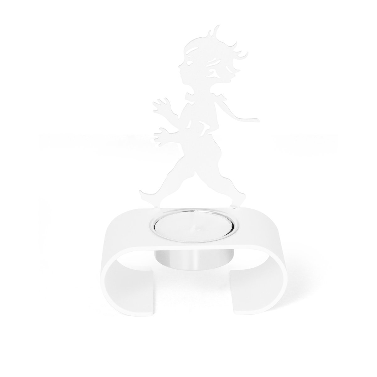 Solstickan Design Silhuett telysholder 9,3 x 13,3 cm Hvit