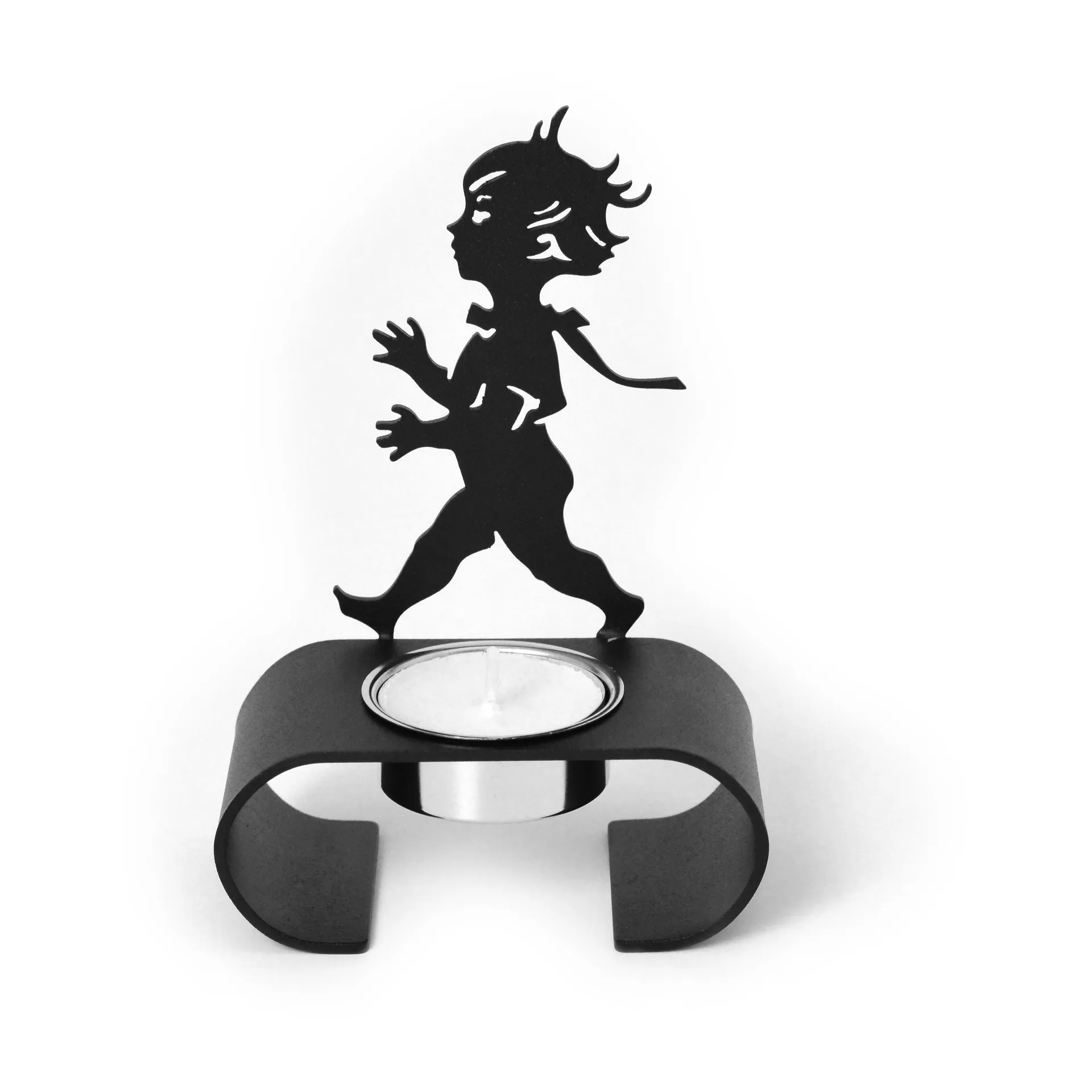 Silhuett telysholder 9,3 x 13,3 cm, Svart Solstickan Design