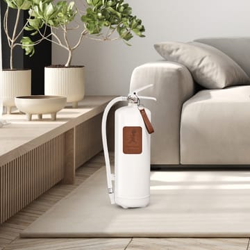 Solstickan brannslukker 6 kg - Hvit-mørkbrunt skinn - Solstickan Design
