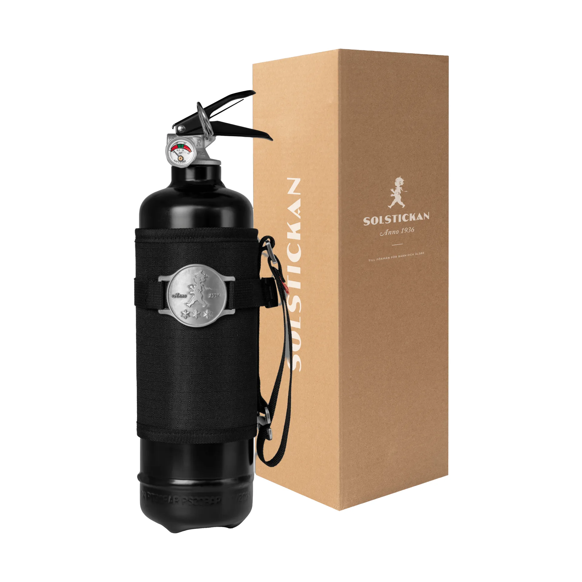 Solstickan brannslukker 6 kg, Outdoor edition, Svart Solstickan Design