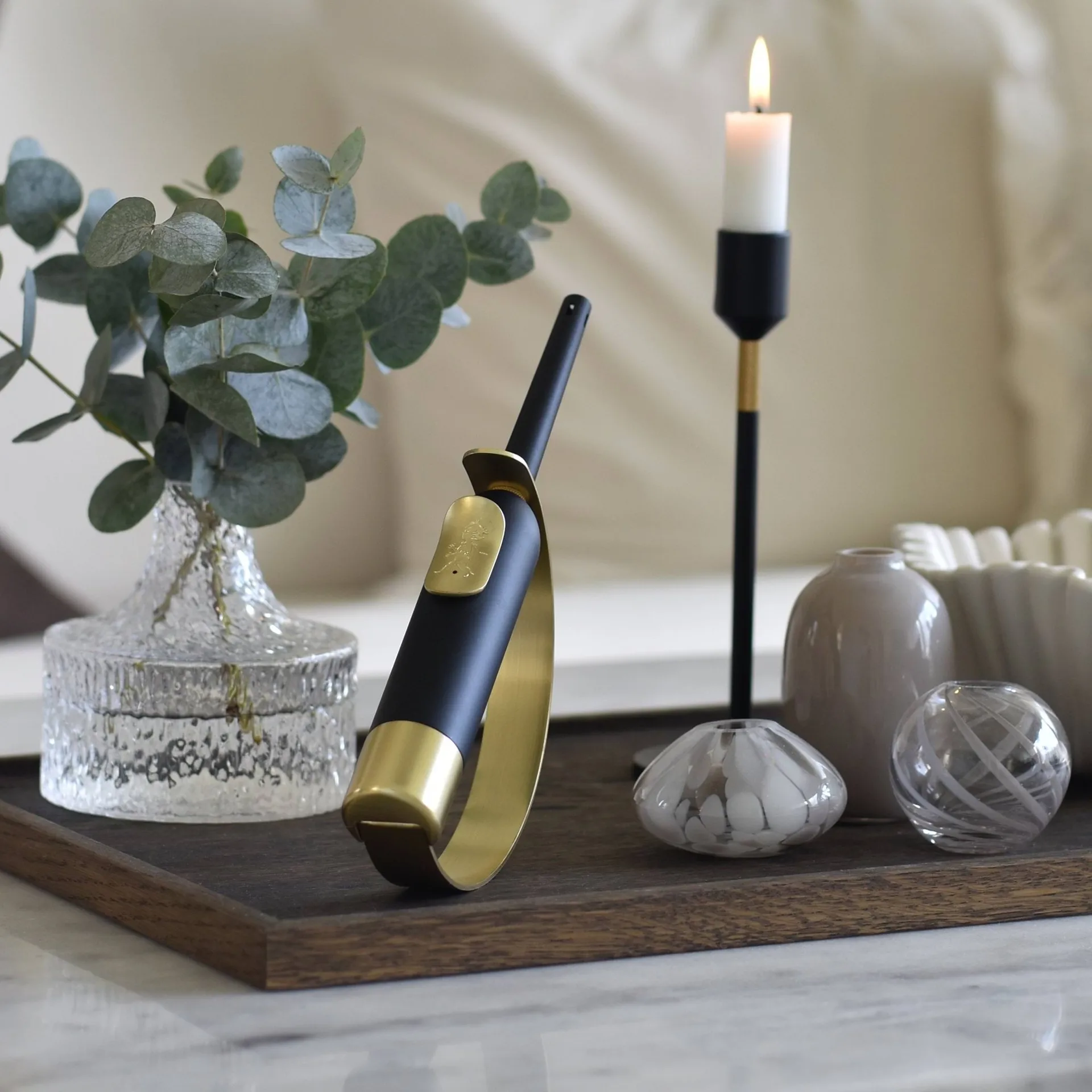 Solstickan flammelighter lighter, Svart-messig Solstickan Design