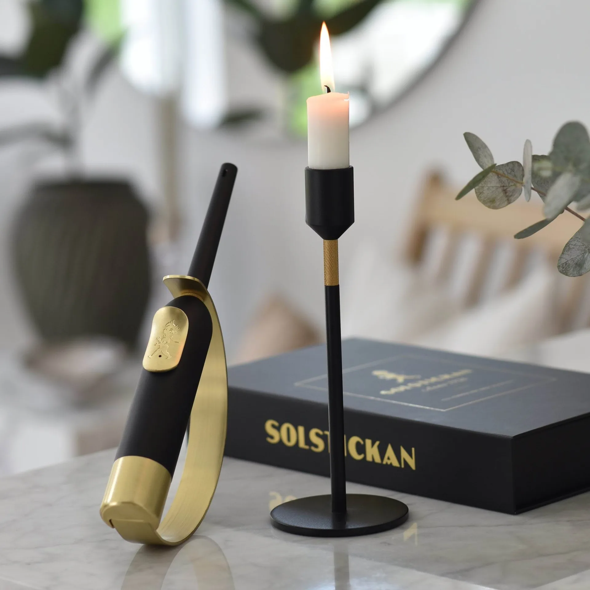 Solstickan flammelighter lighter, Svart-messig Solstickan Design