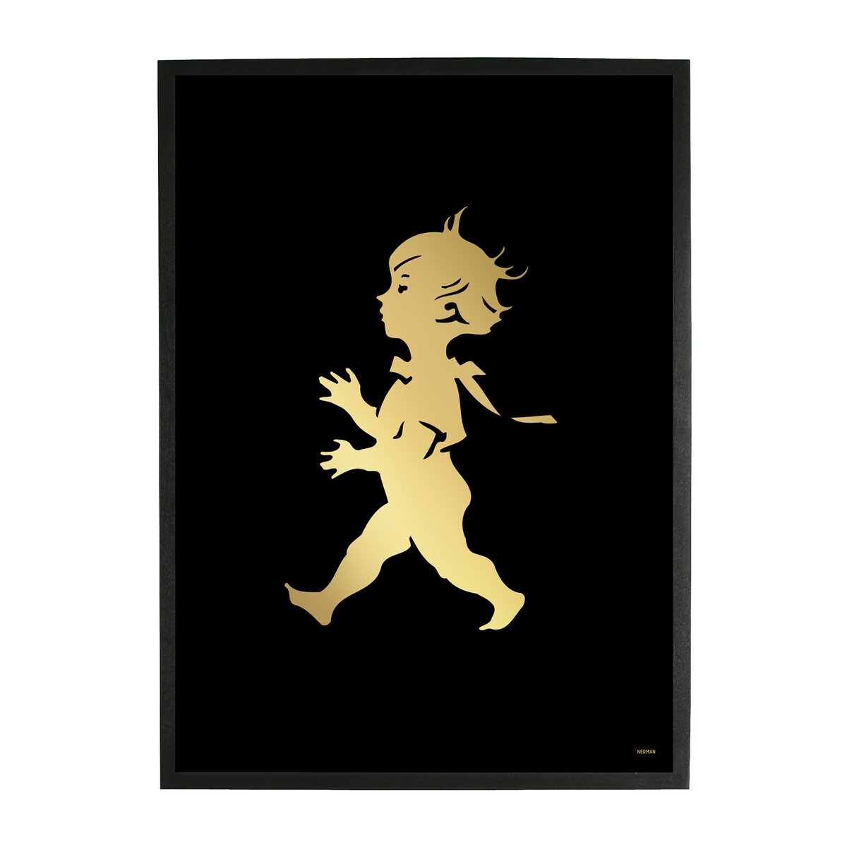 Solstickan Design Solstickan plakat 50 x 70 cm Gull-svart