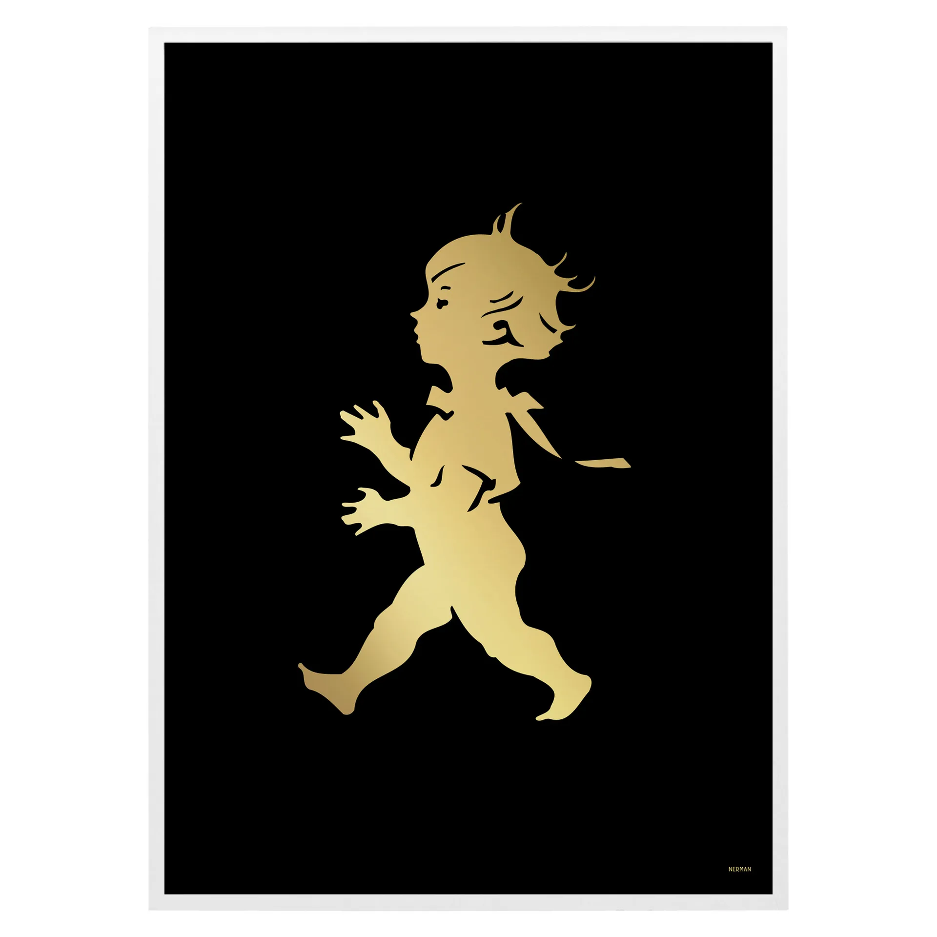 Solstickan plakat 50 x 70 cm, Gull-svart Solstickan Design