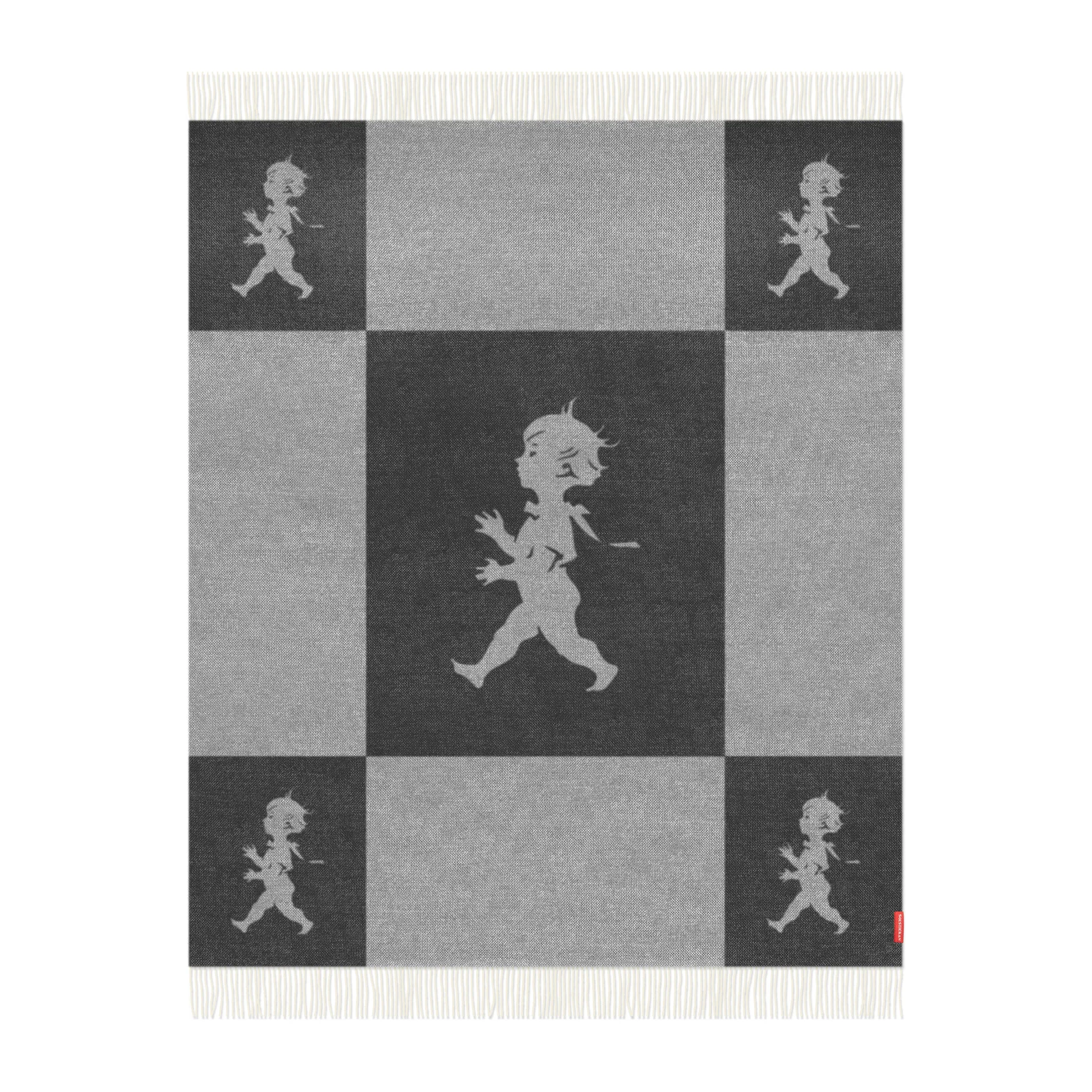 Solstickan pledd merinoull 130 x 170 cm, Antrasittgrå Solstickan Design