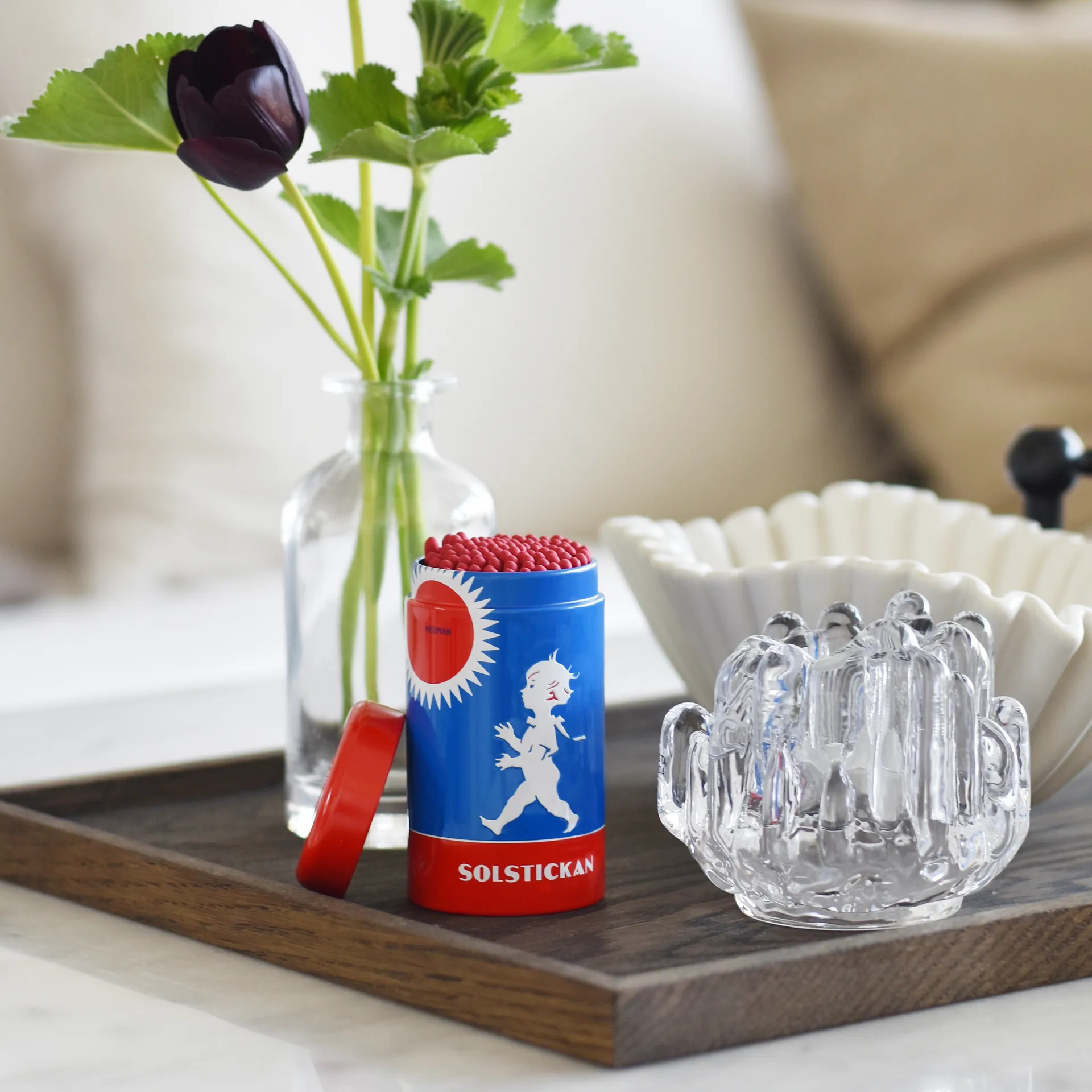 Solstickan rør med fyrstikker 100-pakning, Originalmotiv Solstickan Design