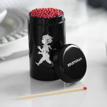 Solstickan rør med fyrstikker 100-pakning - Svart - Solstickan Design