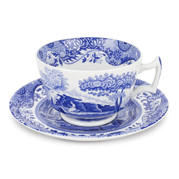 Blue Italian frokostkopp med fat, 28 cl Spode