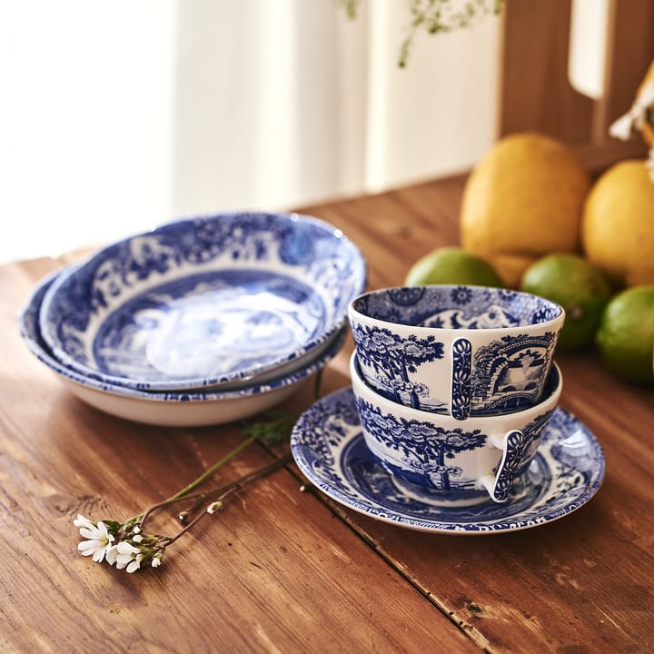 Blue Italian frokostkopp med fat, 28 cl Spode