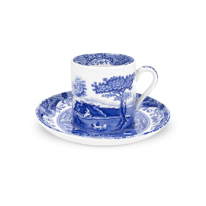 Blue Italian kaffekopp med skål, 9 cl Spode