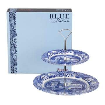 Blue Italian kakefat - 2 etasjer - Spode