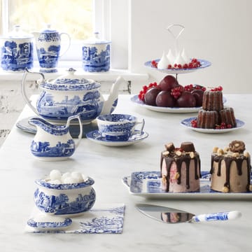 Blue Italian kakefat - 2 etasjer - Spode