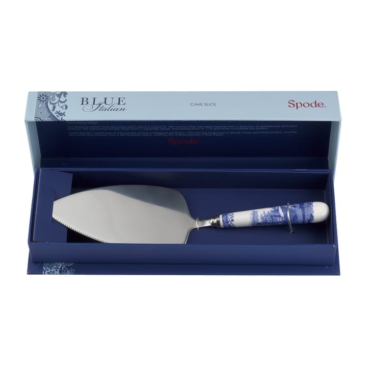 Blue Italian kakespade 25 cm, Keramikk-rustfritt stål Spode