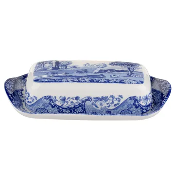 Blue Italian smørboks - 20x10 cm - Spode