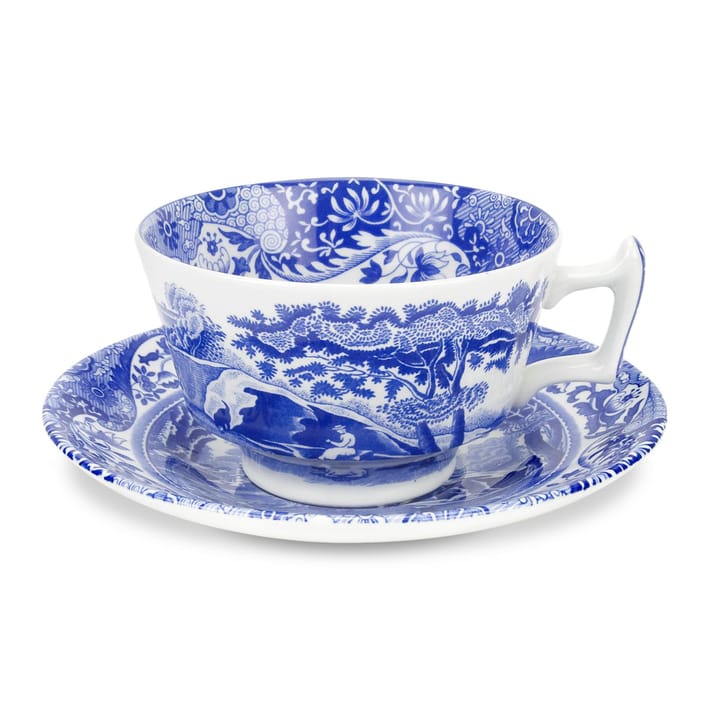 Blue Italian tekopp med skål, 20 cl Spode