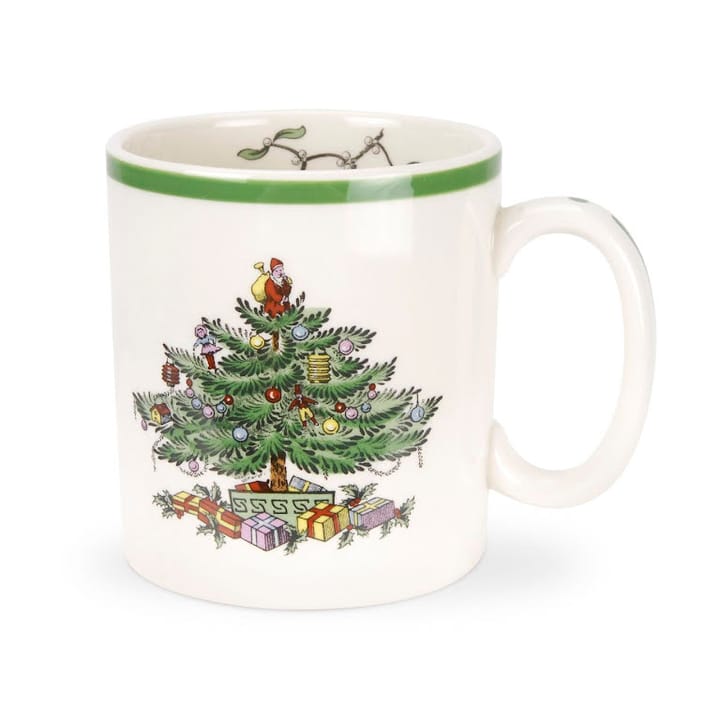 Christmas Tree kopp 22 cl, White-green-red Spode
