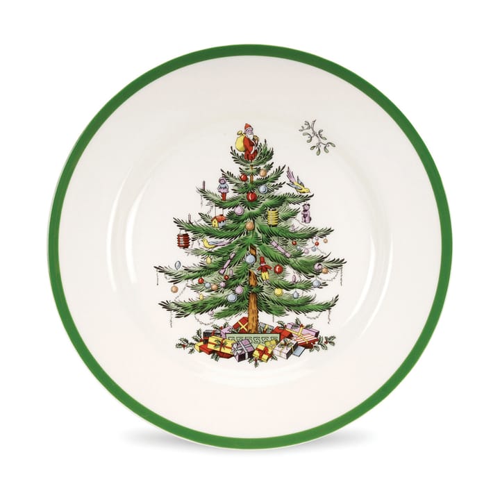 Christmas Tree tallerken Ø27 cm, White-green-red Spode