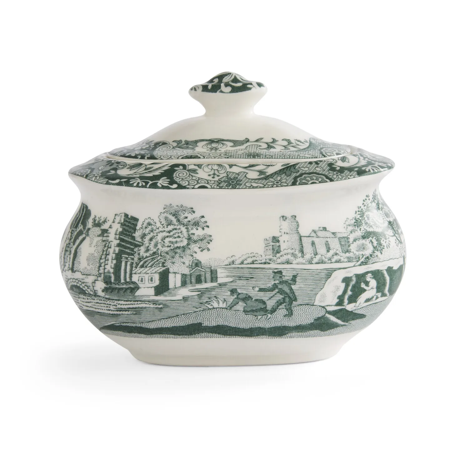 Heritage Green Italian sukkerskål, Grønn, 0,25 L Spode