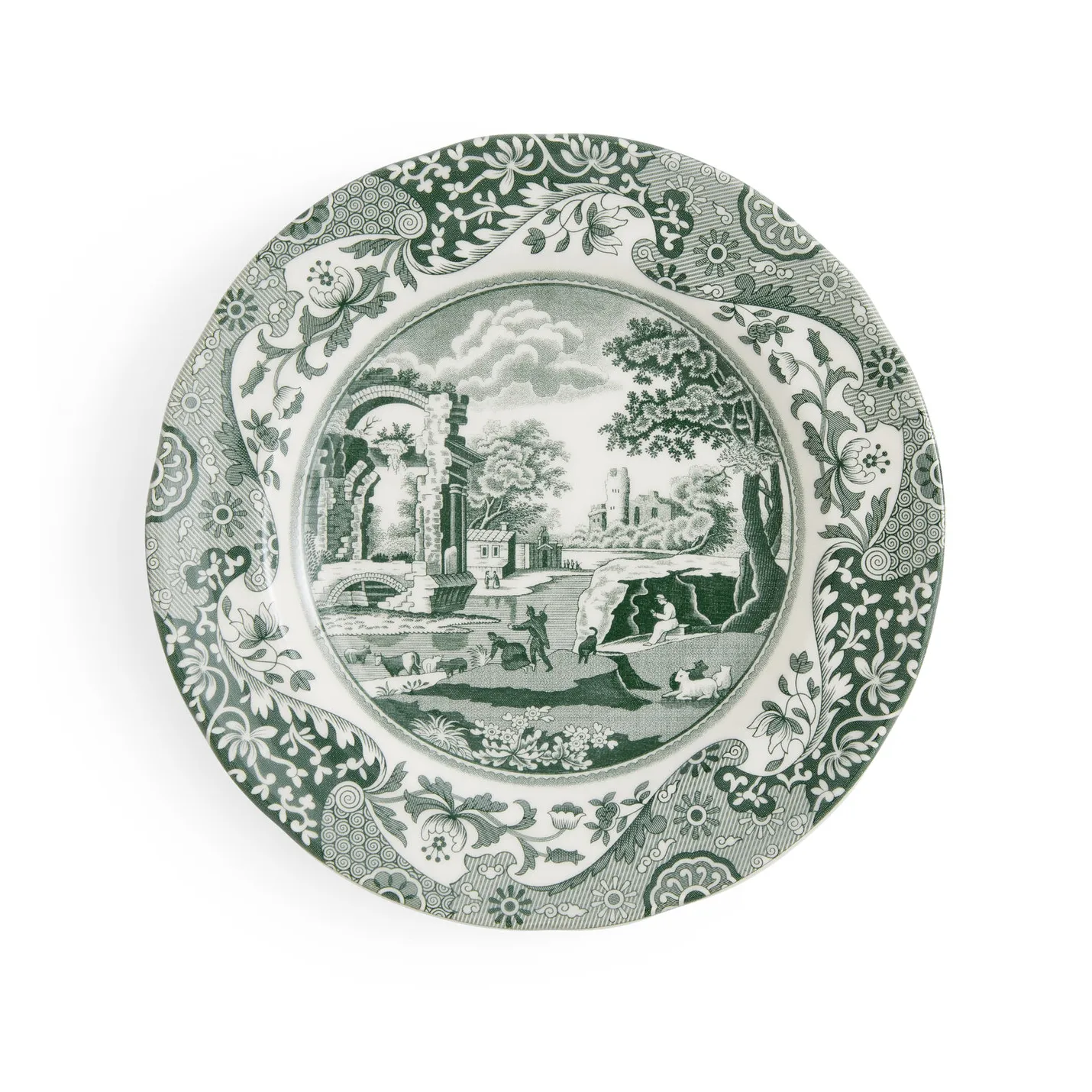 Heritage Green Italian tallerken, Grønn, Ø15 cm Spode
