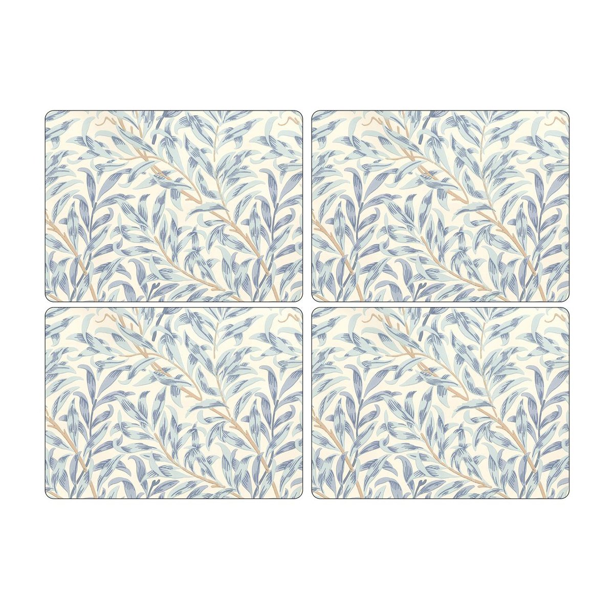 Morris & Co - Willow Bough bordbrikke 30x40 cm 4 stk blå