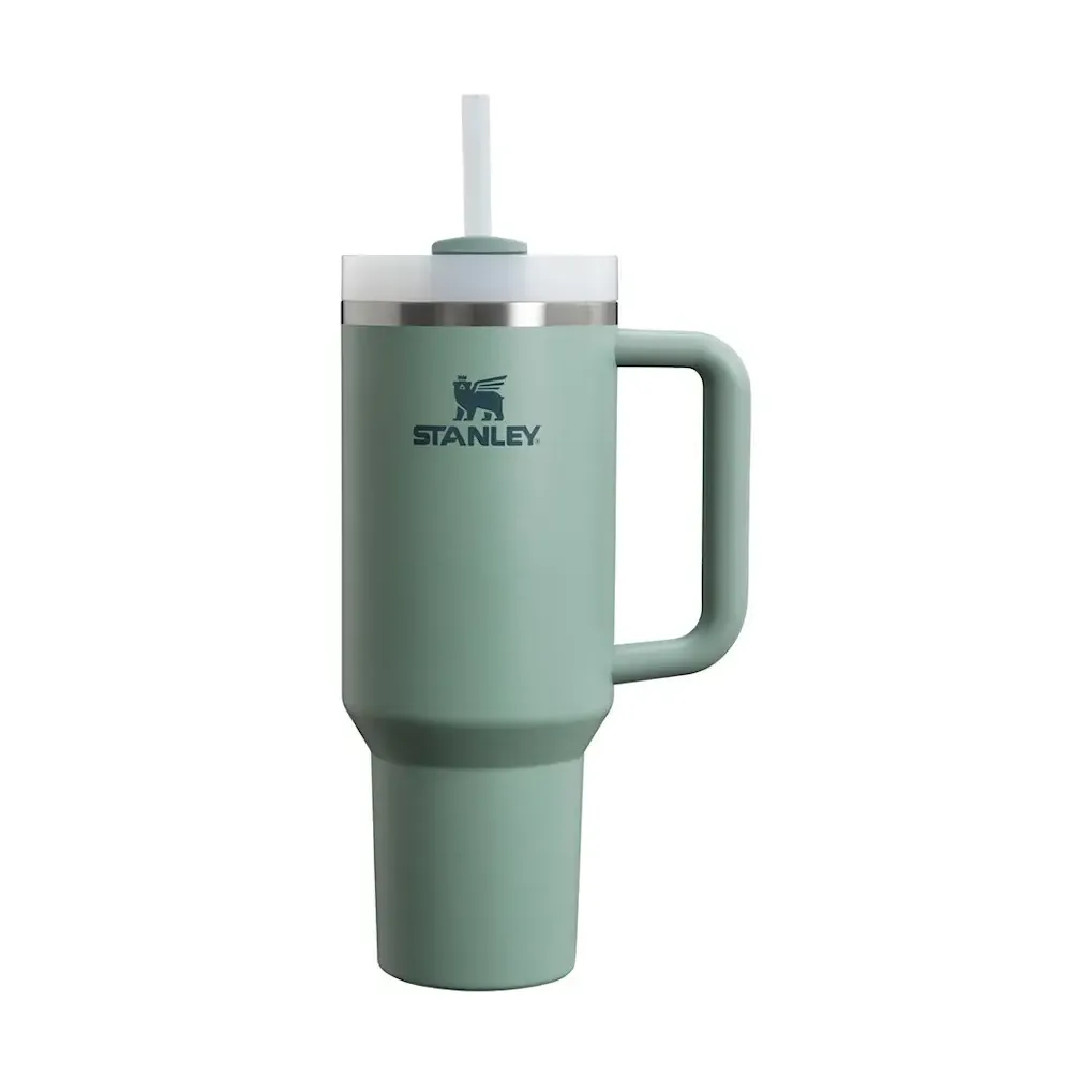 Stanley Quencher tumbler med sugerør 1,18 L Green
