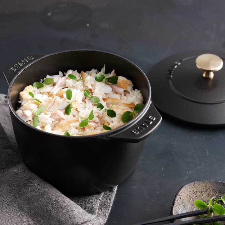 Rice cocotte støpejernsgryte 1,6 L, Svart STAUB