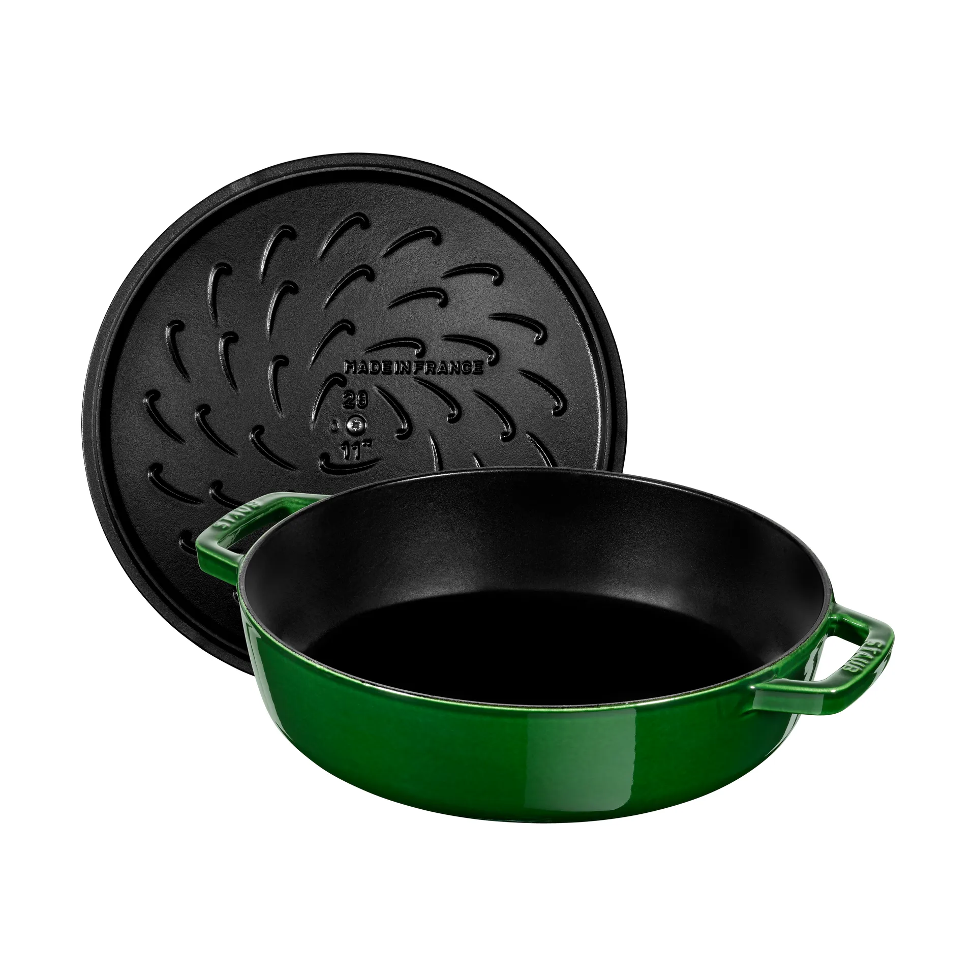 Staub Chistera traktørpanne støpejern Ø24 cm, Basilikagrønn STAUB