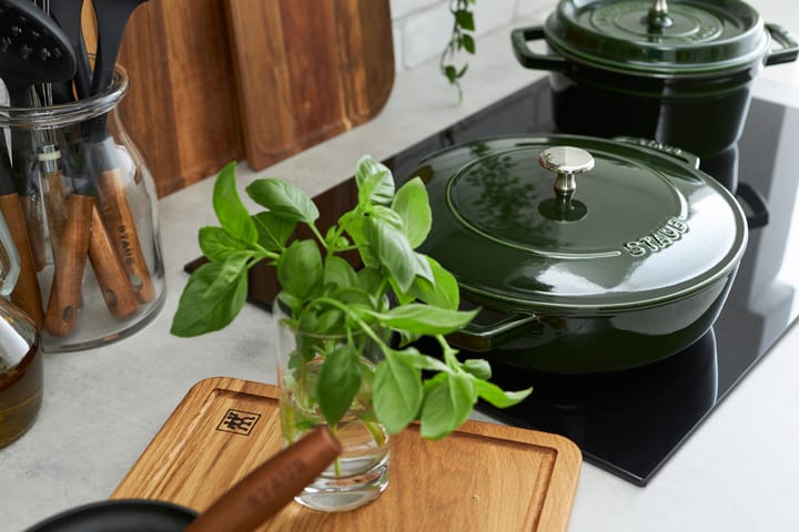 Staub Chistera traktørpanne støpejern Ø24 cm, Basilikagrønn STAUB