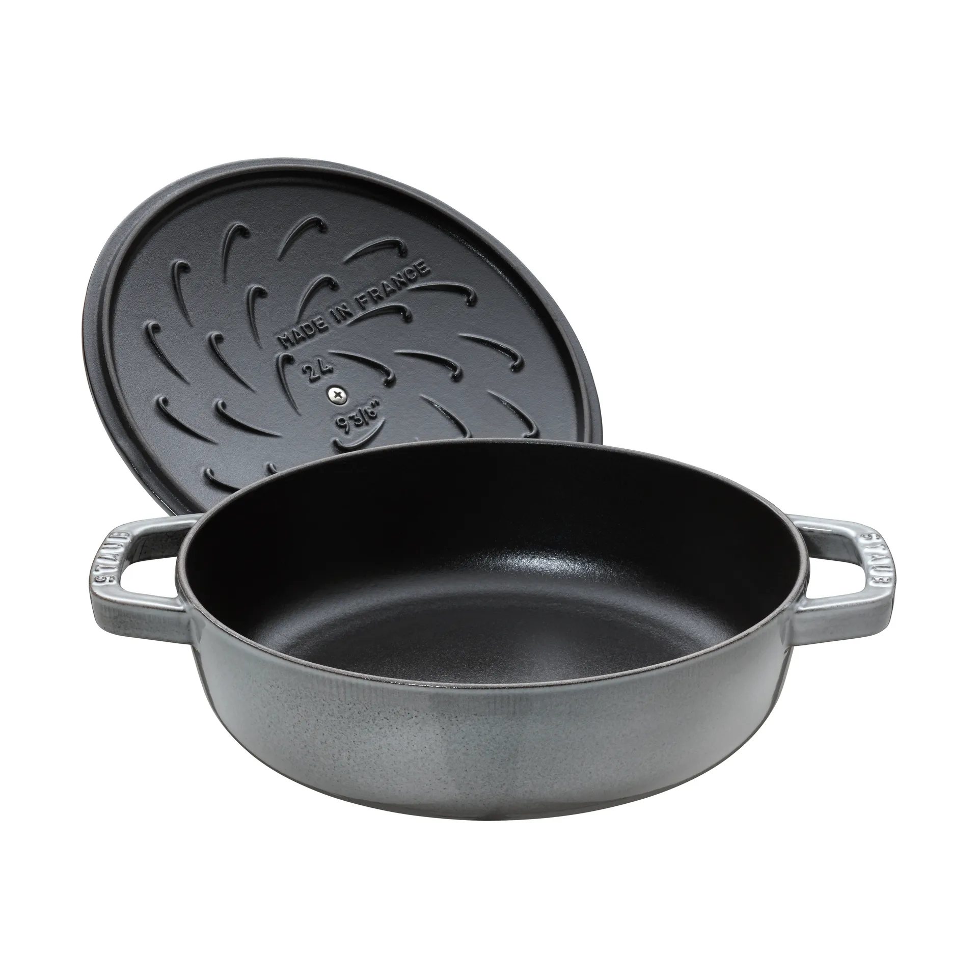 Staub Chistera traktørpanne støpejern Ø24 cm, Grafittgrå STAUB
