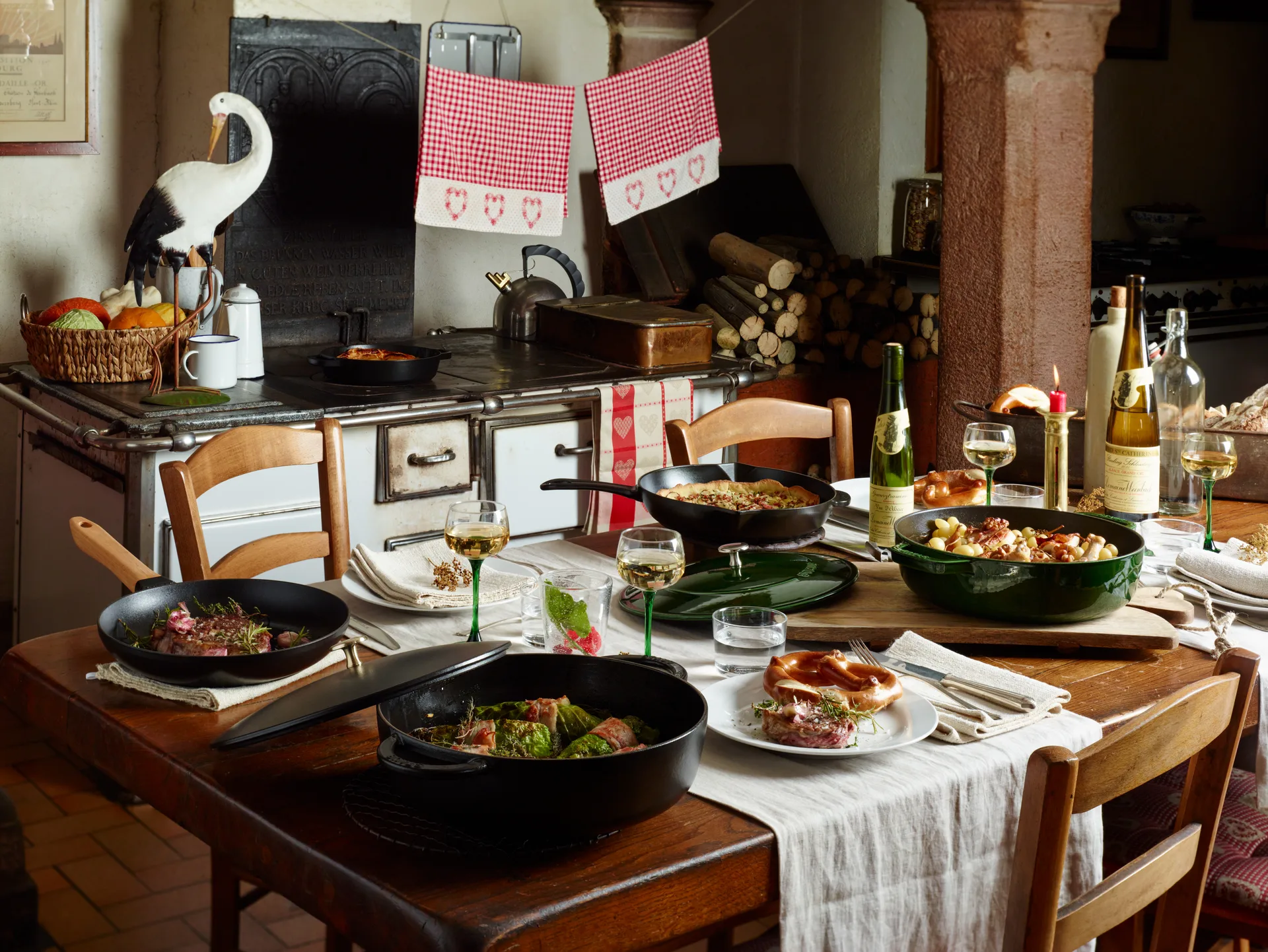 Staub Chistera traktørpanne støpejern Ø28 cm, Basilikagrønn STAUB