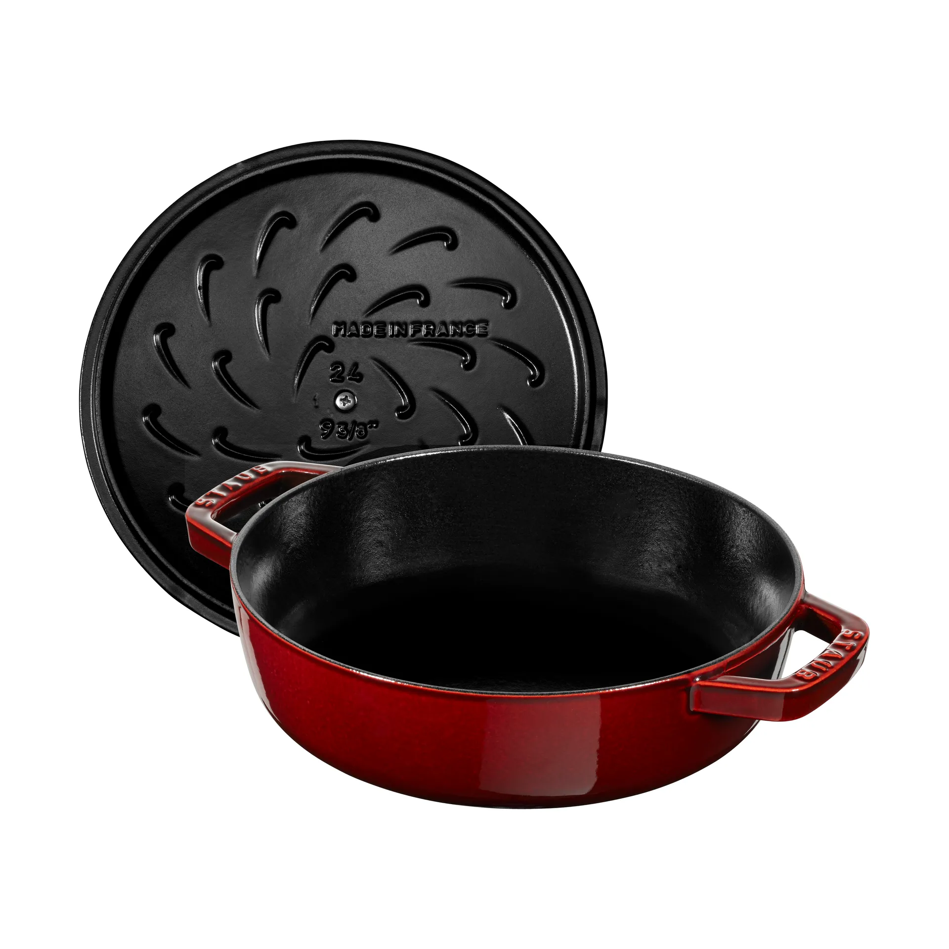 Staub Chistera traktørpanne støpejern Ø28 cm, Grenadinerød STAUB