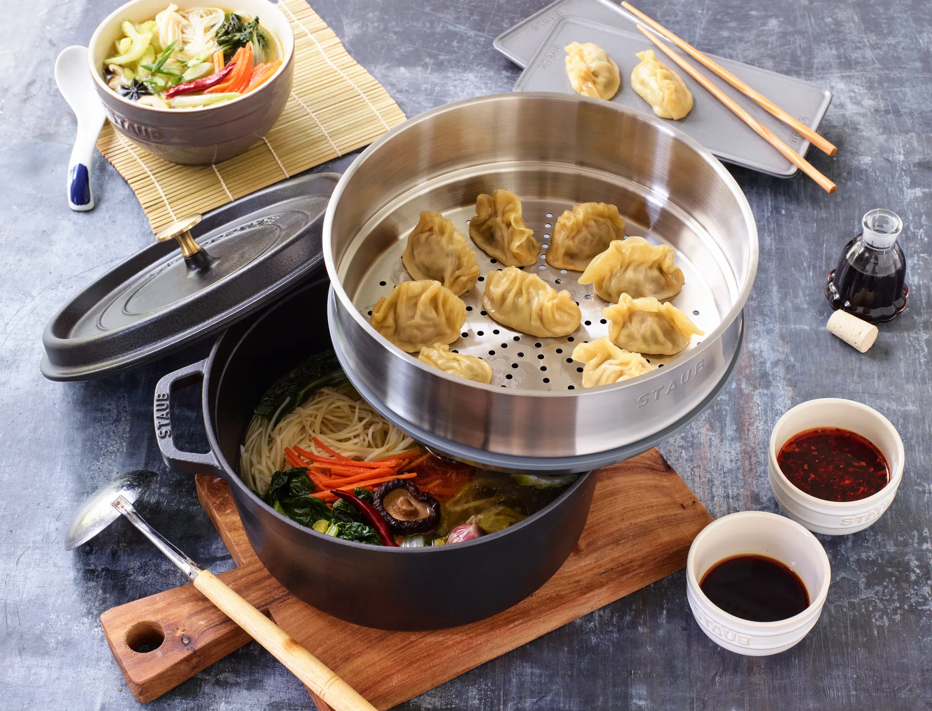 Staub dampinnsats gryte Ø26 cm, Rustfritt stål STAUB