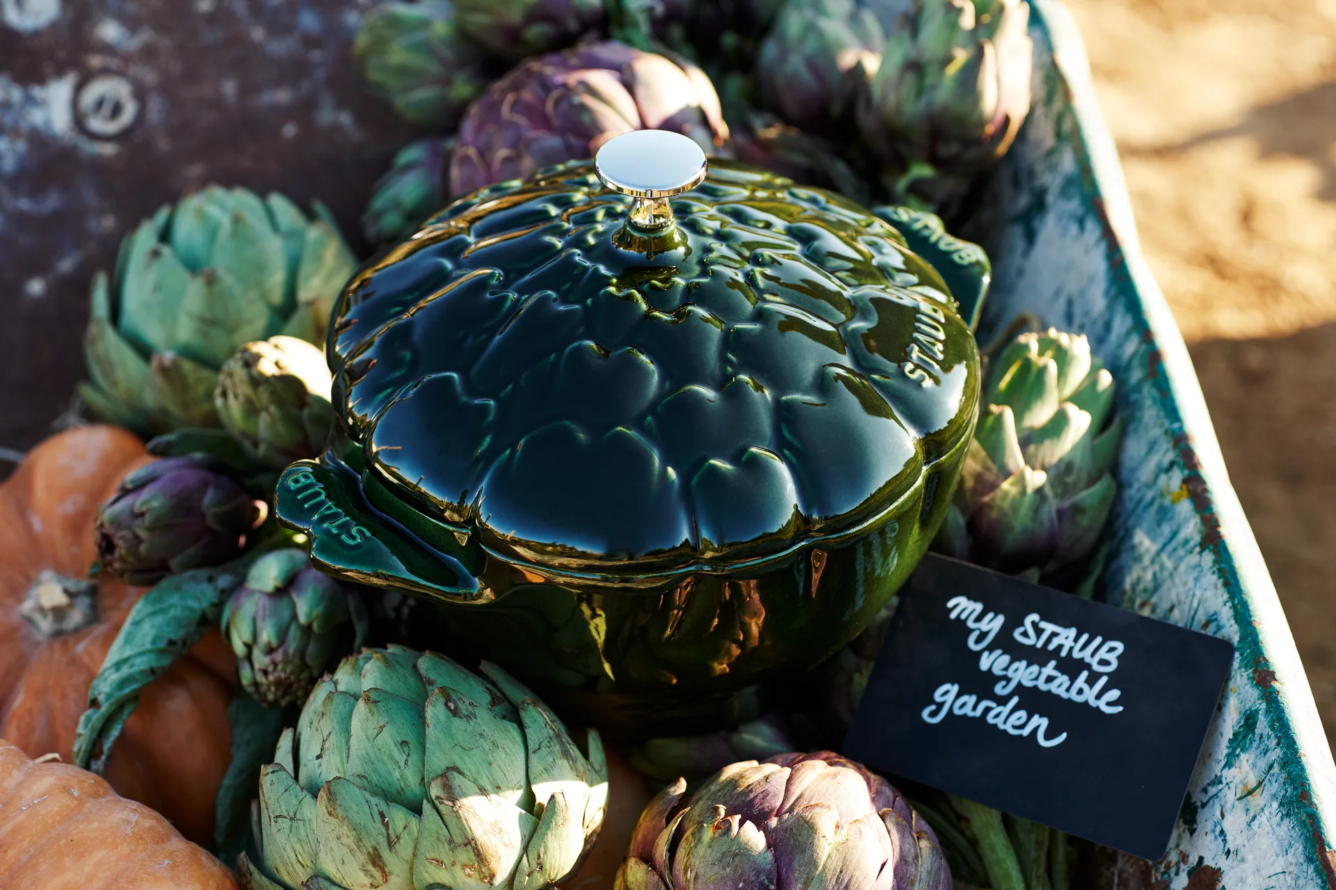 Staub La Cocotte gryte artisjokk 3 L, Basilikagrønn STAUB