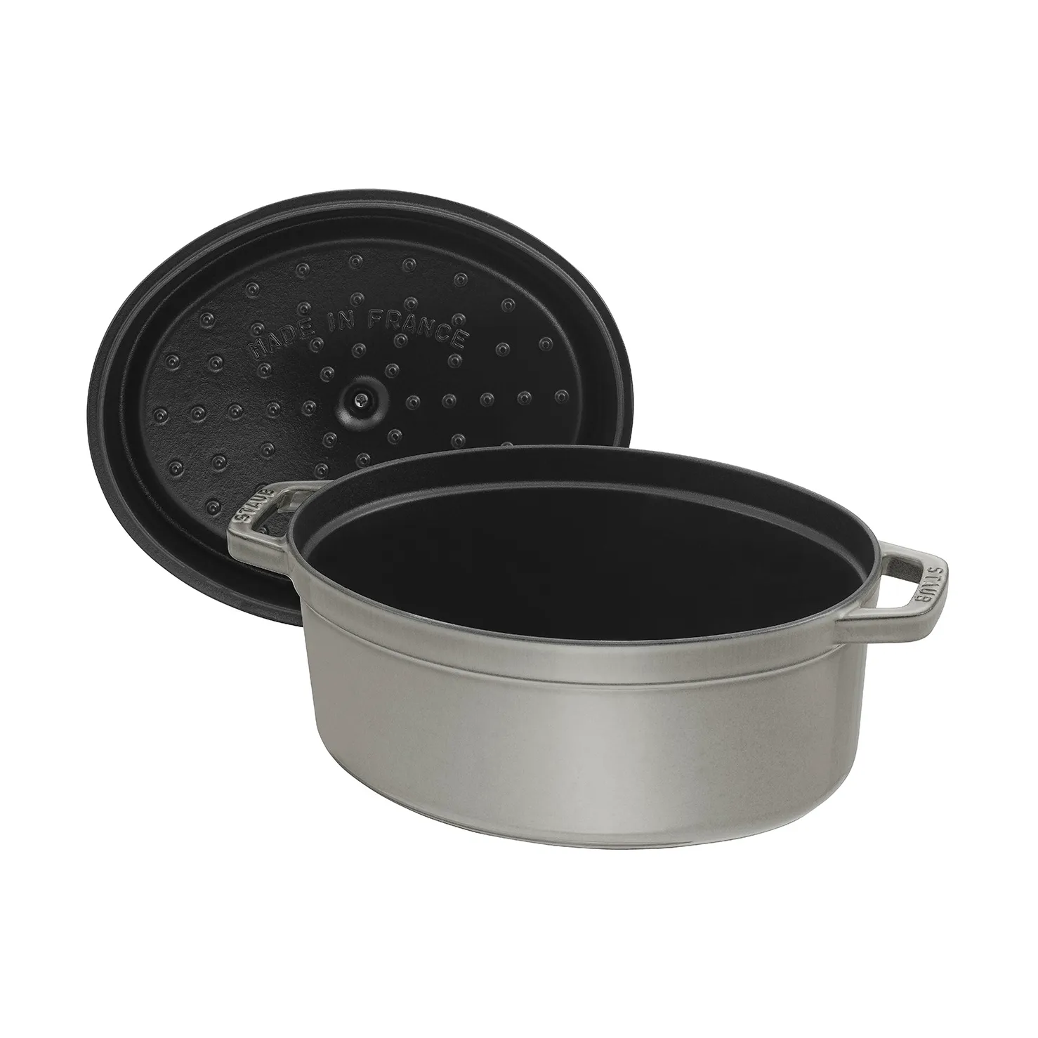 Staub La Cocotte oval gryte støpejern 0,6 L, Grafittgrå STAUB