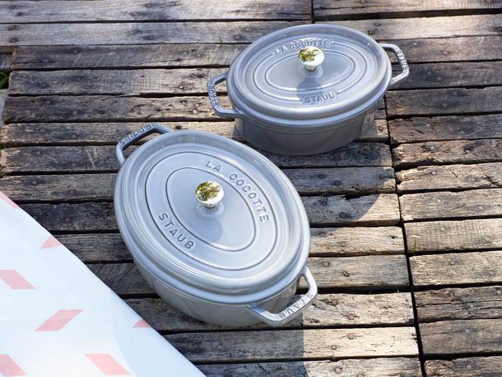 Staub La Cocotte oval gryte støpejern 0,6 L, Grafittgrå STAUB