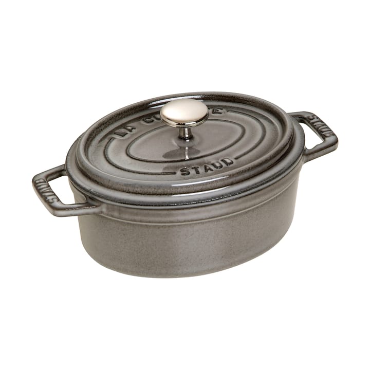 Staub La Cocotte oval gryte støpejern 1 L - Grafittgrå - STAUB