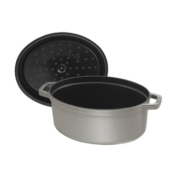 Staub La Cocotte oval gryte støpejern 1 L - Grafittgrå - STAUB