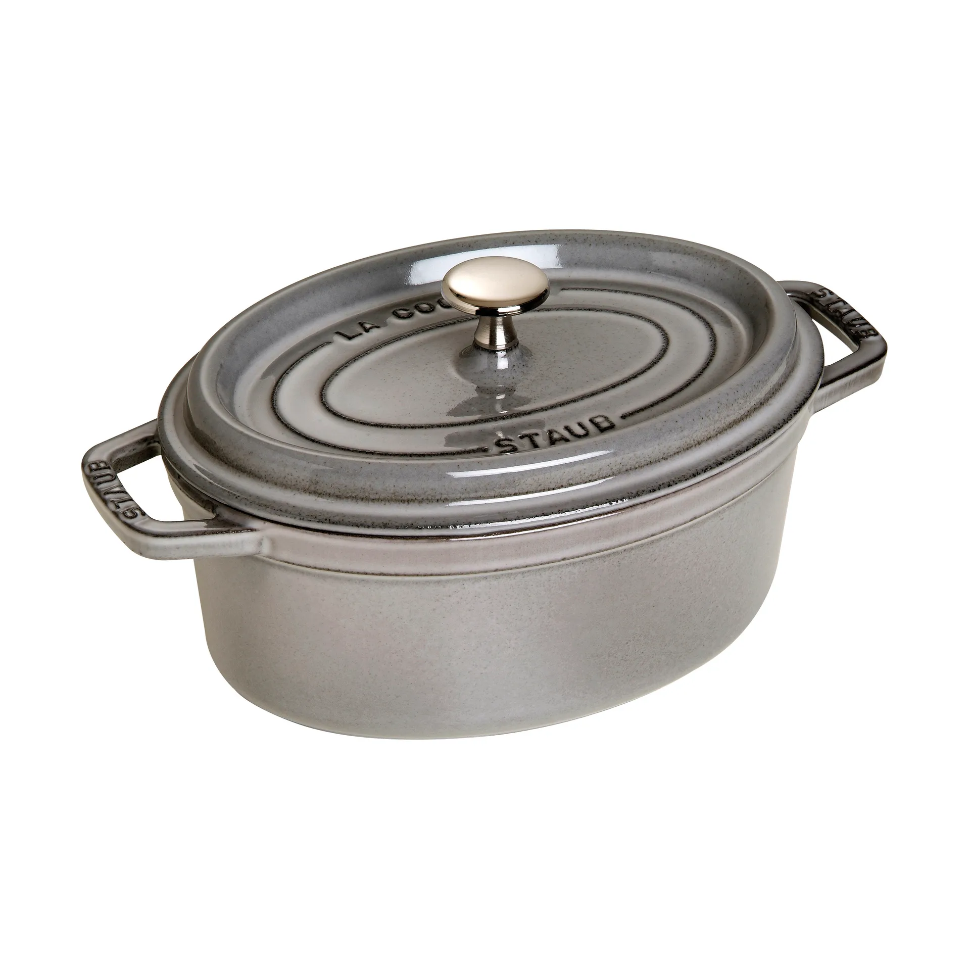Staub La Cocotte oval gryte støpejern 2,35 L, Grafittgrå STAUB