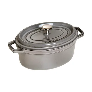 Staub La Cocotte oval gryte støpejern 2,35 L - Grafittgrå - STAUB