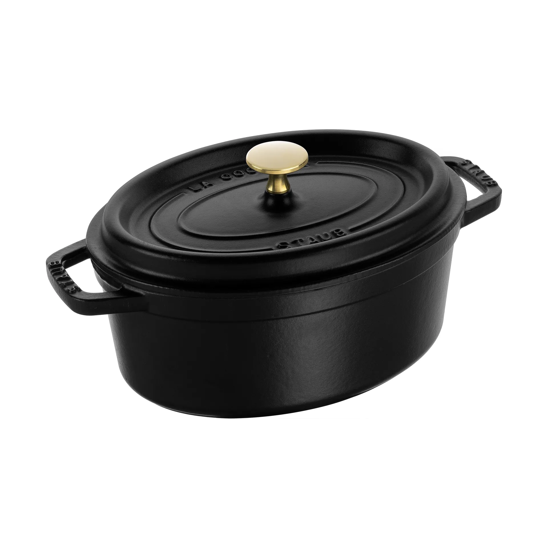 Staub La Cocotte oval gryte støpejern 2,35 L, Svart STAUB